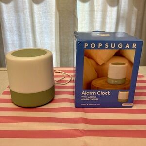 POPSUGAR White and sage Green Sunrise Alarm Clock